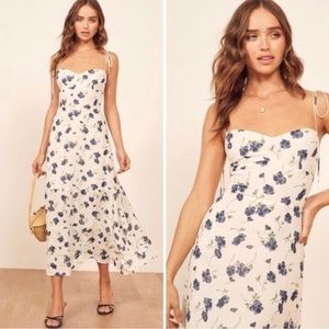 Reformation Emmie White Floral Dress